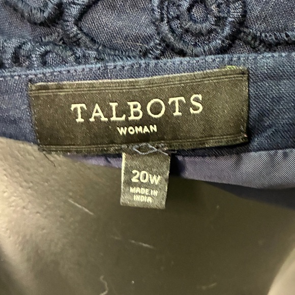 Talbots Navy Floral Lace Pencil Skirt - Picture 4 of 4